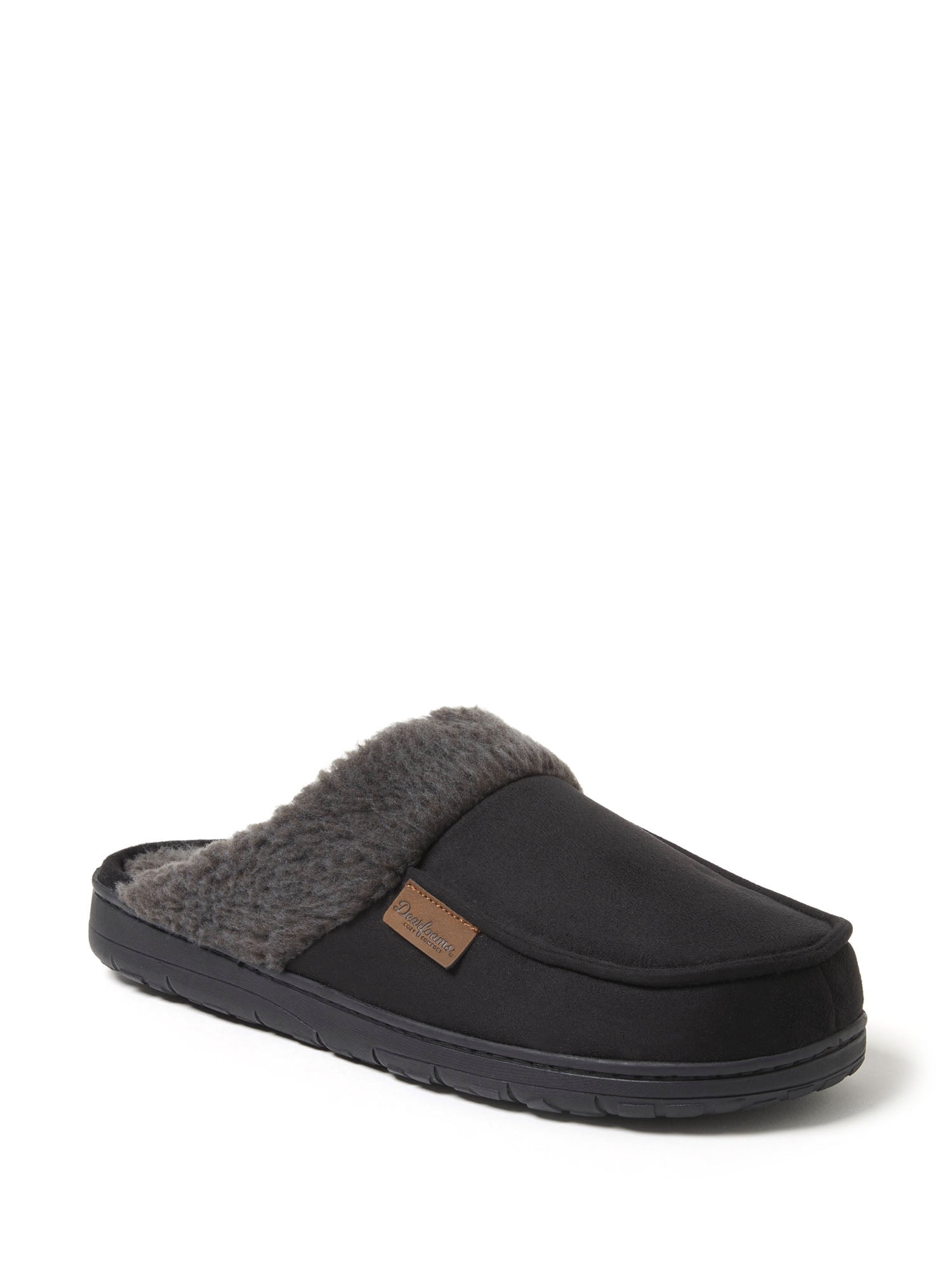 Dearfoams Cozy Comfort Men's Quilted Jersey Slide Slippers - Walmart.com